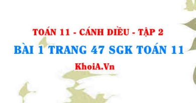 Bài 1 trang 47 Toán 11 tập 2 Cánh Diều